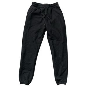 Change of Heart Black Thick Cotton Joggers - M